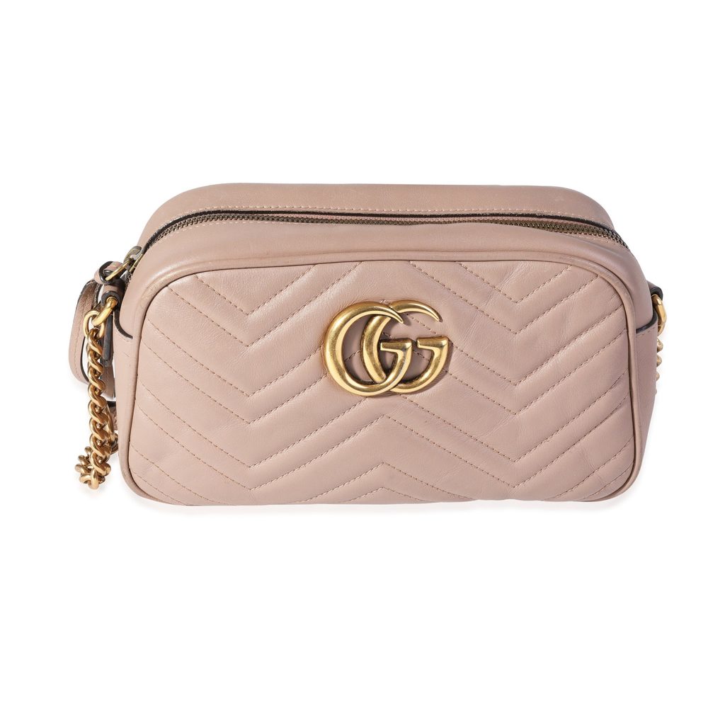 Gucci Dusty Pink Matelass√© Leather Small Marmont Bag